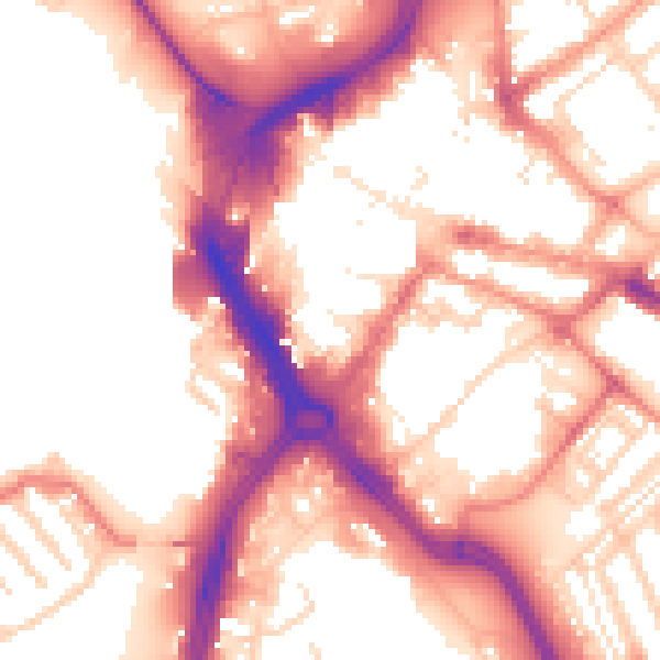 Daytime road noise heatmap for DN1 3EA