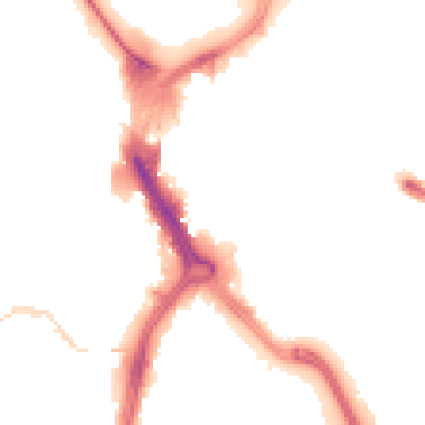 Night-time road noise heatmap for DN1 3EA