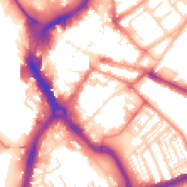 Daytime road noise heatmap for DN1 3JX
