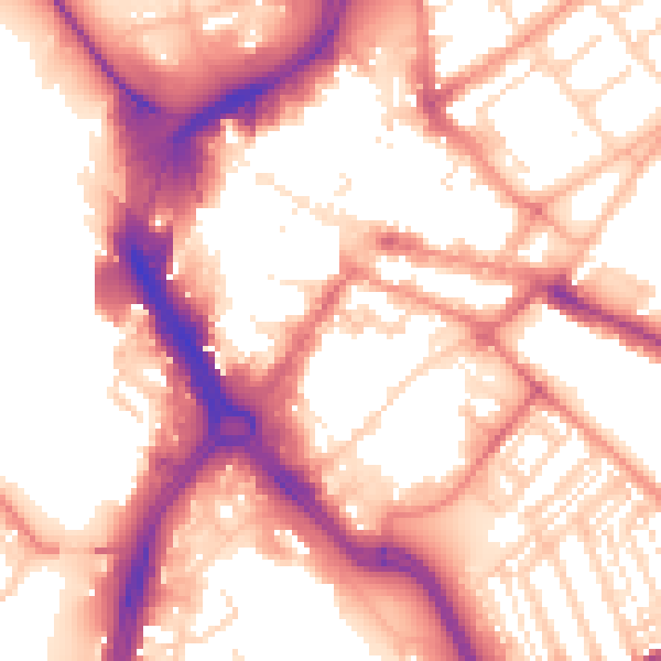 Daytime road noise heatmap for DN1 3JZ