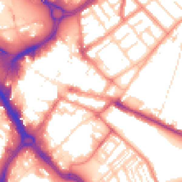 Daytime road noise heatmap for DN1 3NA