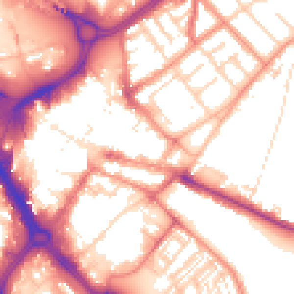 Daytime road noise heatmap for DN1 3NF