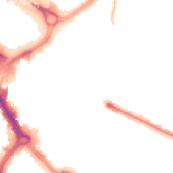 Night-time road noise heatmap for DN1 3NF