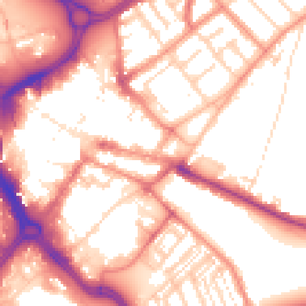 Daytime road noise heatmap for DN1 3NG