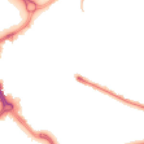 Night-time road noise heatmap for DN1 3NL