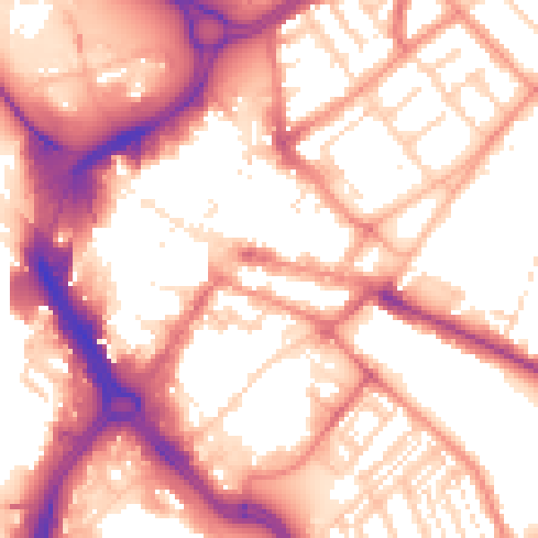 Daytime road noise heatmap for DN1 3PB