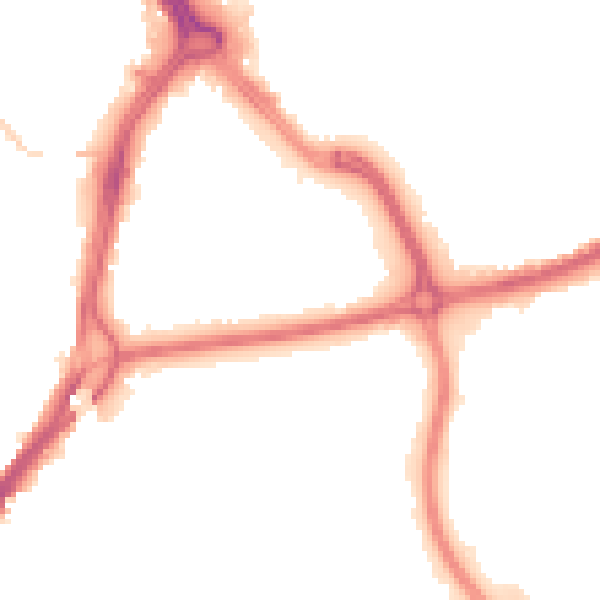 Night-time road noise heatmap for DN1 3QW