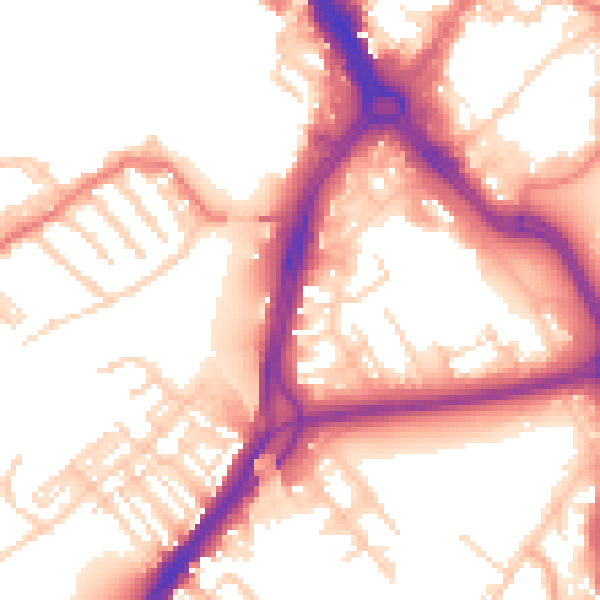 Daytime road noise heatmap for DN1 3SA