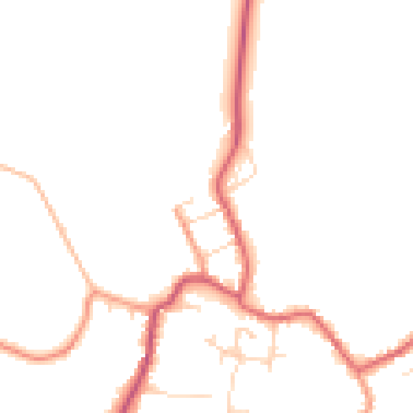 Daytime road noise heatmap for DN10 4AF