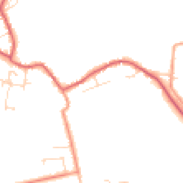 Daytime road noise heatmap for DN10 4BZ