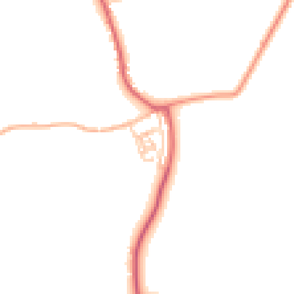 Daytime road noise heatmap for DN10 4DY