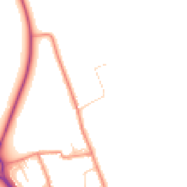 Daytime road noise heatmap for DN10 4PN