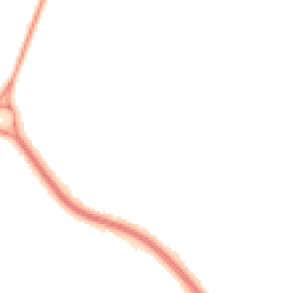 Night-time road noise heatmap for DN10 4PR