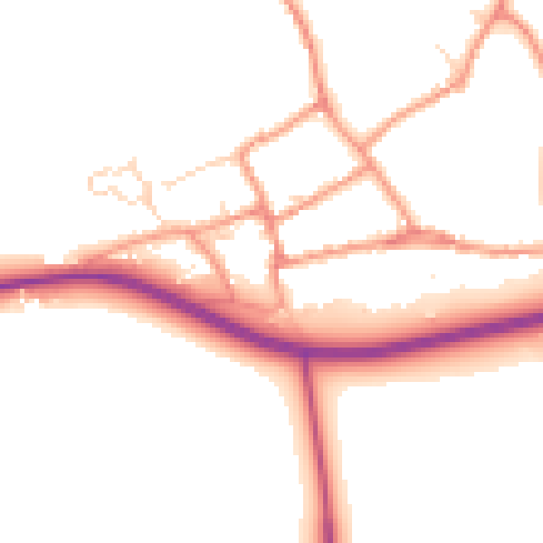 Daytime road noise heatmap for DN10 4RT