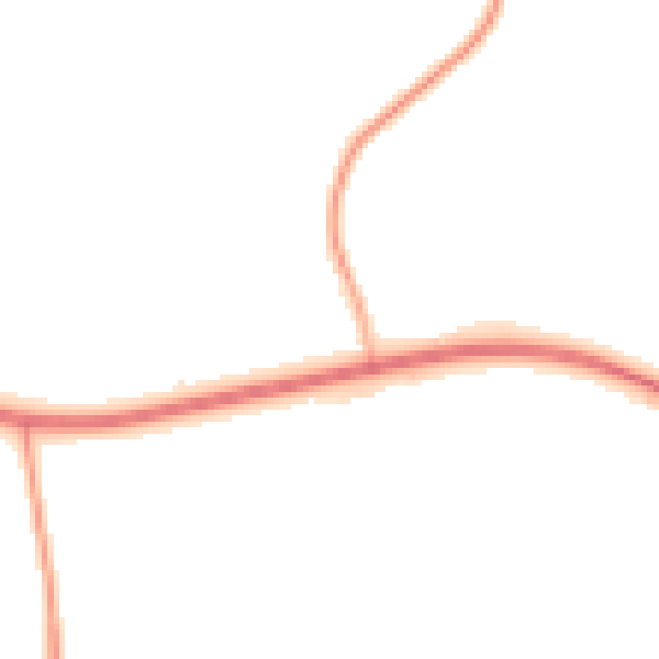 Night-time road noise heatmap for DN10 4TD
