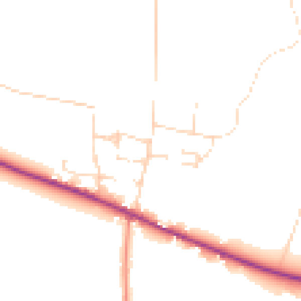 Daytime road noise heatmap for DN10 5AU