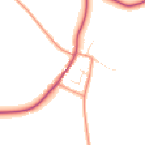 Daytime road noise heatmap for DN10 5DW
