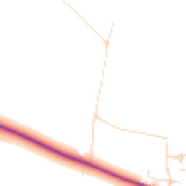 Daytime road noise heatmap for DN10 5EQ
