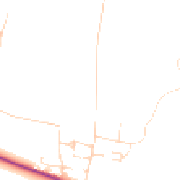 Daytime road noise heatmap for DN10 5ES