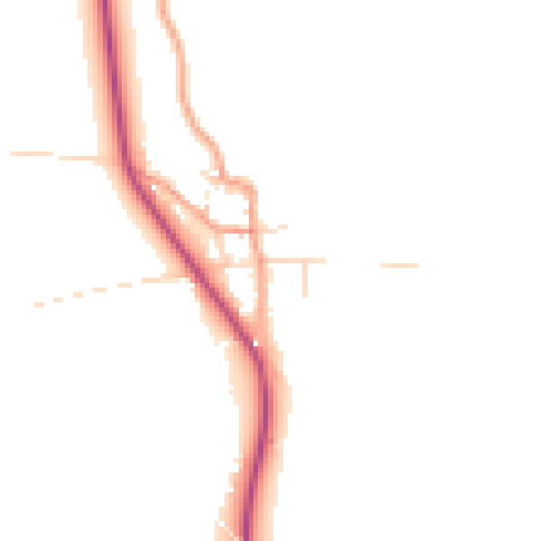 Daytime road noise heatmap for DN10 6AW