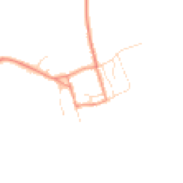 Daytime road noise heatmap for DN10 6EB