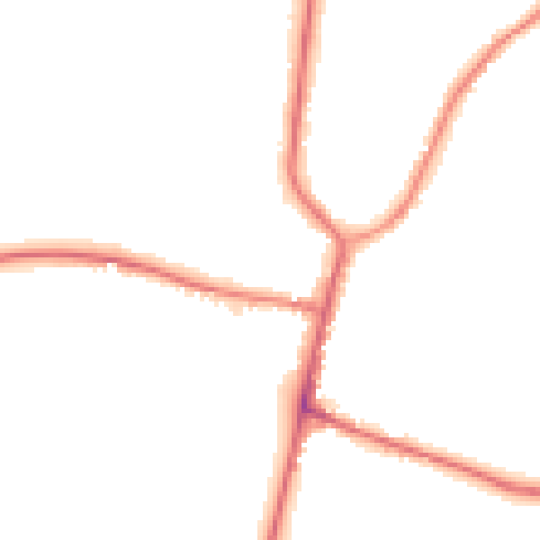 Night-time road noise heatmap for DN10 6JZ