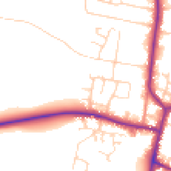 Daytime road noise heatmap for DN10 6LH