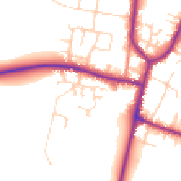 Daytime road noise heatmap for DN10 6RS