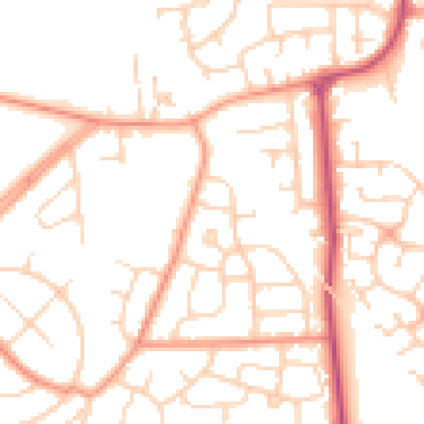 Daytime road noise heatmap for DN11 0AB