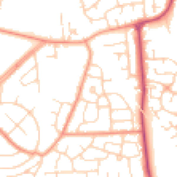 Daytime road noise heatmap for DN11 0AD