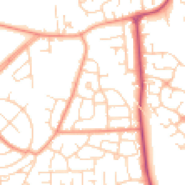 Daytime road noise heatmap for DN11 0AE