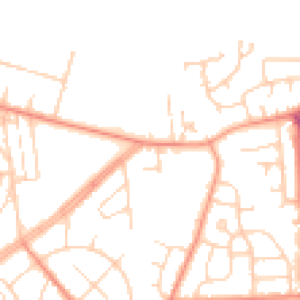 Daytime road noise heatmap for DN11 0AF