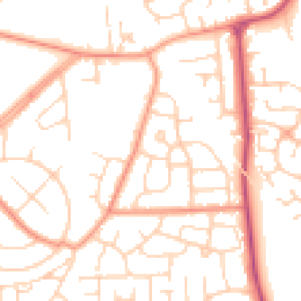 Daytime road noise heatmap for DN11 0AH