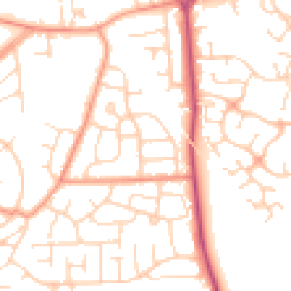 Daytime road noise heatmap for DN11 0AN