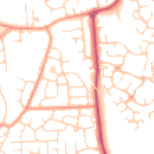 Daytime road noise heatmap for DN11 0AP