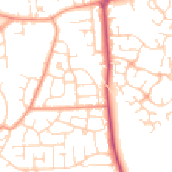 Daytime road noise heatmap for DN11 0AR