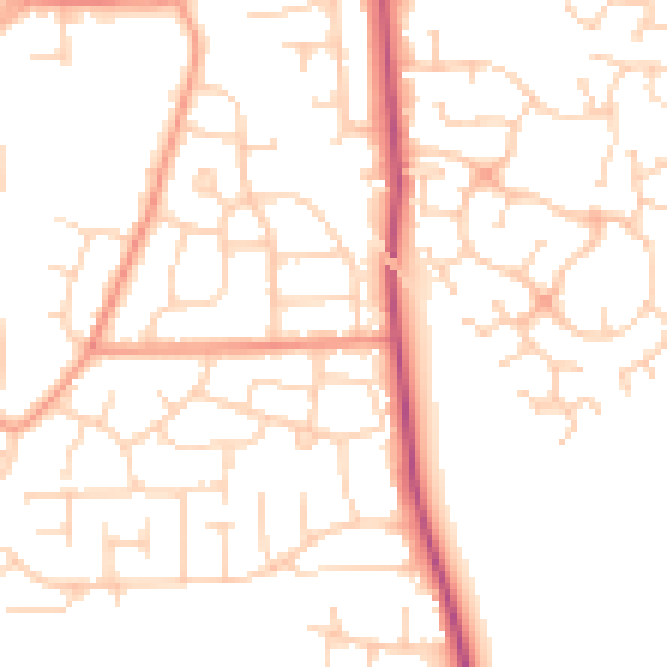 Daytime road noise heatmap for DN11 0AX