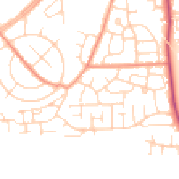 Daytime road noise heatmap for DN11 0BJ