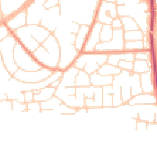 Daytime road noise heatmap for DN11 0BN
