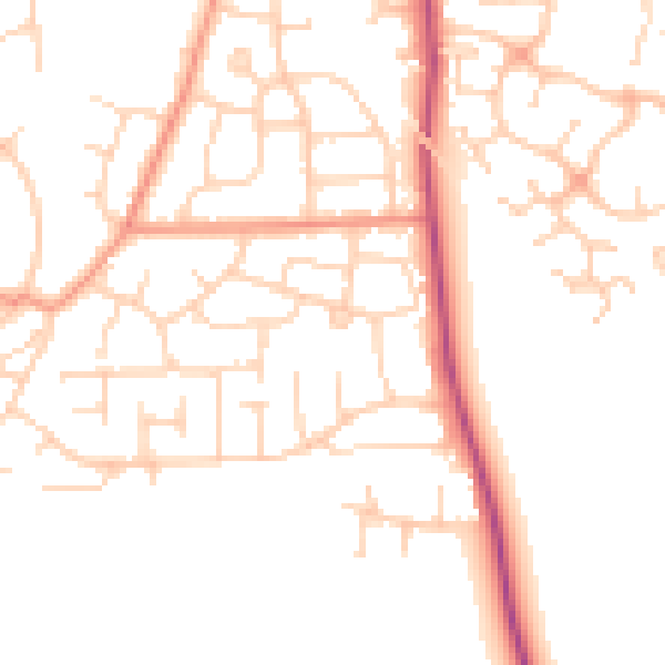 Daytime road noise heatmap for DN11 0BU