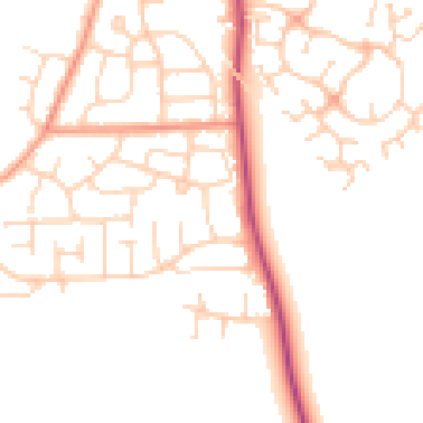Daytime road noise heatmap for DN11 0BX