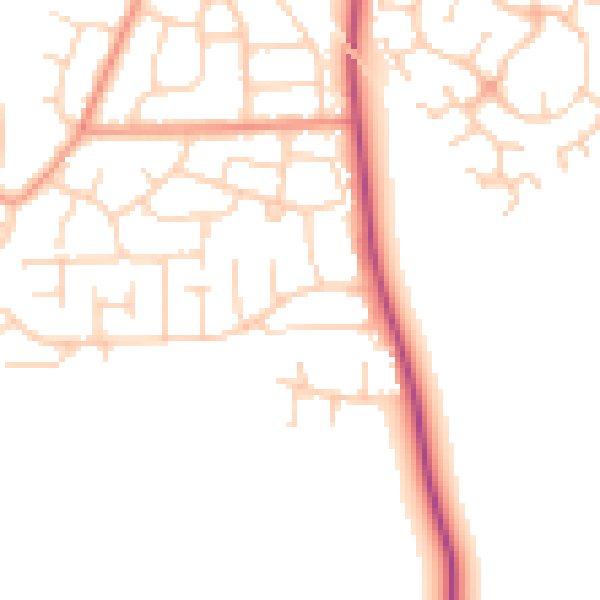 Daytime road noise heatmap for DN11 0BY