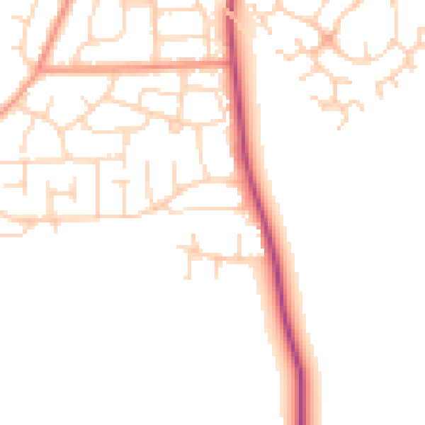 Daytime road noise heatmap for DN11 0DS