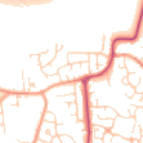 Daytime road noise heatmap for DN11 0EG