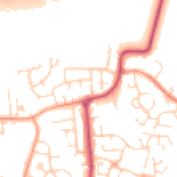 Daytime road noise heatmap for DN11 0EW