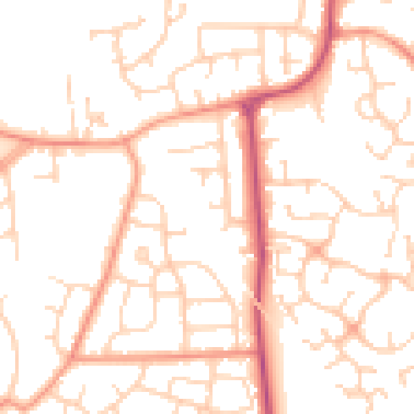 Daytime road noise heatmap for DN11 0EX