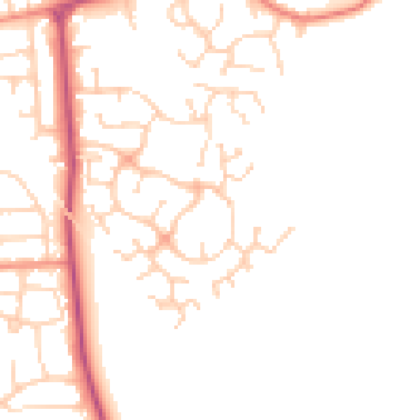 Daytime road noise heatmap for DN11 0FD