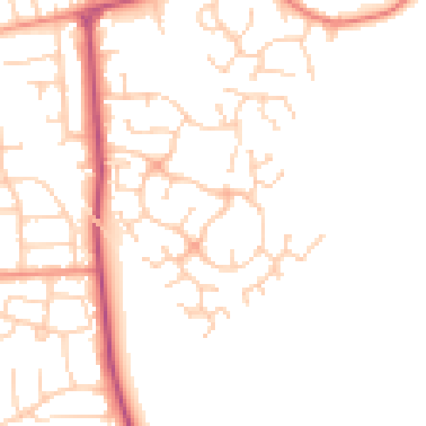 Daytime road noise heatmap for DN11 0FE