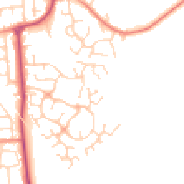 Daytime road noise heatmap for DN11 0FF
