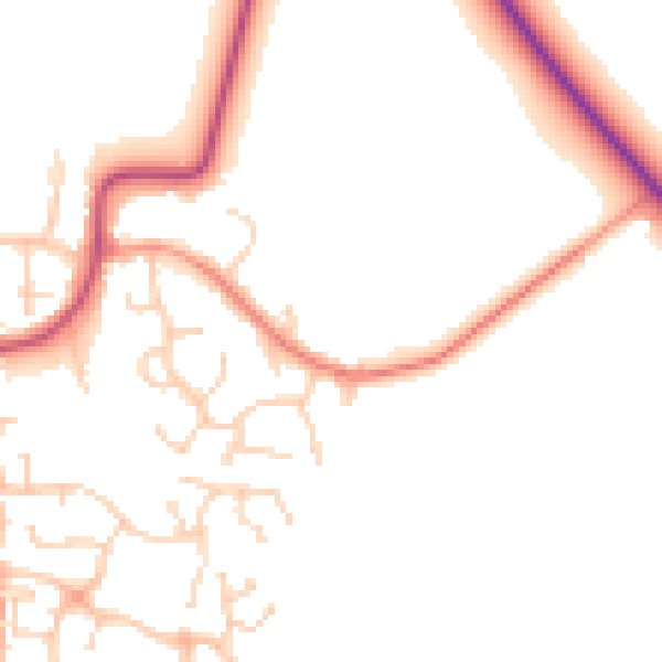 Daytime road noise heatmap for DN11 0HG